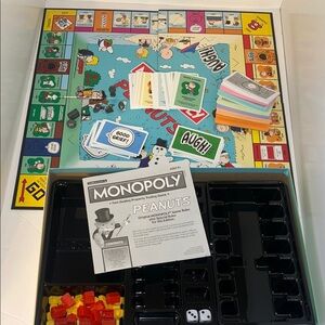 Peanuts Monopoly board game opened played once complete like new  condition
